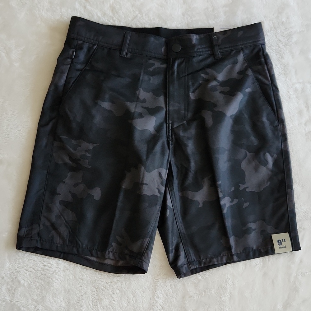 🩳 George Men’s Black Camo Commuter Shorts – Size 40, NWT, Moisture-Wicking